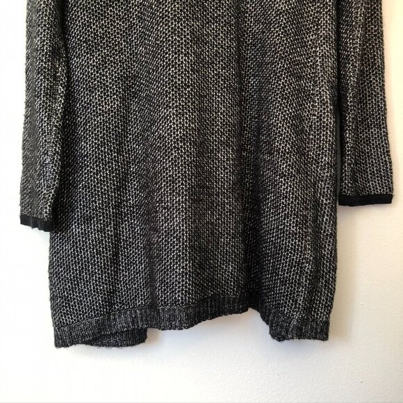 SOFT SURROUNDINGS Shelby Cardigan Black Gray Open Front Long Knit Sweater Small - Picture 11 of 11
